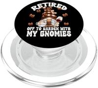 Funny Wine Retirement GNOME For Coffee Mom Retired Grandma PopSockets PopGrip para MagSafe