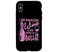 Funny Wine Retro I Rescated Wine Trapped In A Bottle Girl Red Carcasa para iPhone X/XS
