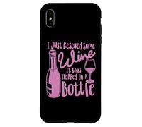 Funny Wine Retro I Rescated Wine Trapped In A Bottle Girl Red Carcasa para iPhone XS Max