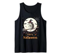 Funny Witch Hedgehog Candy Spooky Ghost Halloween Costume Camiseta sin Mangas