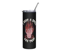 Funny Witchcraft Wiccan Skinny Slim Tumbler, I Have A Spell for That (Black)