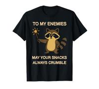Funny Wizard Raccoon Meme Cute Snack Sarcastic Humor Camiseta