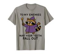 Funny Wizard Raccoon Meme Dark Whimsical Fantasy Humor Camiseta