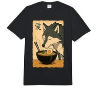 Funny Wolf Ramen Graphic tee Arte japonés Kawaii Anime Wolf Comfort Colors Adult Heavyweight T-Shirt