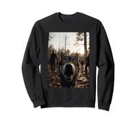 Funny Wolf Selfie con Zombies Spooky Forest Scary Halloween Sudadera