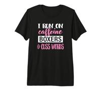 Funny Womens Caffeine Boxer Dog Lover Camiseta Premium