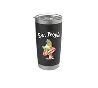 Funny Womens Cottagecore Art Ew People Antisocial Frog Lover Vaso térmico de acero inoxidable de doble pared