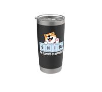 Funny Womens Elements Happiness Kawaii Shiba Inu Dog Lover Vaso térmico de acero inoxidable de doble pared