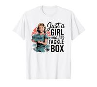 Funny Women's Fishing Just a Girl with Her Tackle Box Camiseta