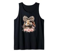 Funny Womens Girls Floral Leopard Holland Lop Rabbit Lover Camiseta sin Mangas