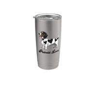 Funny Womens Girls Heart Love Piebald Love Dachshund Lover Vaso térmico de acero inoxidable de doble pared