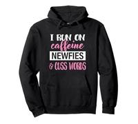 Funny Womens Girls I Run On Caffeine & Newfies Dog Lover Sudadera con Capucha
