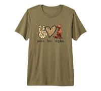 Funny Womens Girls Kids Peace Love Vizslas Dog Lover Camiseta Premium