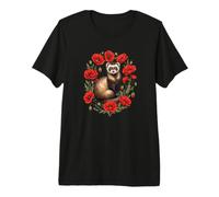 Funny Womens Girls Kids Red Poppy Flower Mom Ferret Lover Camiseta Premium