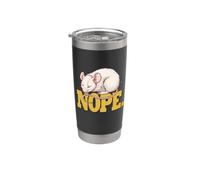 Funny Womens Girls Kids Sleeping Napping NOPE Pet Rat Lover Vaso térmico de acero inoxidable de doble pared