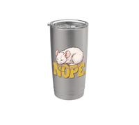 Funny Womens Girls Kids Sleeping Napping NOPE Pet Rat Lover Vaso térmico de acero inoxidable de doble pared