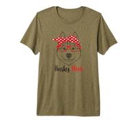 Funny Womens Girls Red Glasses Siberian Husky Dog Lover Camiseta Premium