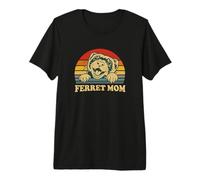 Funny Womens Girls Retro Sunset Vintage Mom Ferret Lover Camiseta Premium