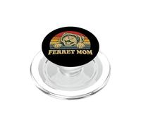 Funny Womens Girls Retro Sunset Vintage Mom Ferret Lover PopSockets PopGrip para MagSafe