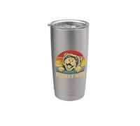 Funny Womens Girls Retro Sunset Vintage Mom Ferret Lover Vaso térmico de acero inoxidable de doble pared