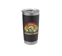 Funny Womens Girls Retro Sunset Vintage Mom Ferret Lover Vaso térmico de acero inoxidable de doble pared