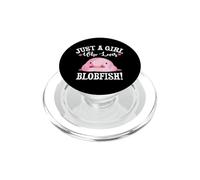 Funny Womens Kids Just A Girl Who Loves Blobfish Lover PopSockets PopGrip para MagSafe