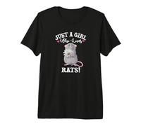 Funny Womens Kids Just A Girl Who Loves Rat Lover Camiseta Premium