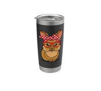 Funny Womens Red Bandana Glasses Mom Lionhead Rabbit Lover Vaso térmico de acero inoxidable de doble pared