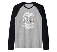 Funny Work Custodia Diciendo Esqueleto Justicia Escalas Camiseta Manga Raglan