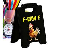 Funny Work Desk Decor - Novedad Rooster Patrón Acrílico Mesa Orament - Mesa Novedad Placa de Gallo para Apartamento Dormfu Dormitorio The Shelf Farmhouse Meeting Mesas Workstations Bar