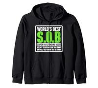 Funny World'S Best SOB Boss Joke Manager Supervisor Diciendo Sudadera con Capucha