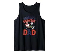 Funny World'S Okayest Dad Relajante Padre Divertido Camiseta sin Mangas