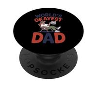 Funny World'S Okayest Dad Relajante Padre Divertido PopSockets PopGrip Adhesivo