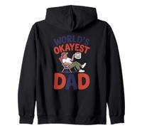 Funny World'S Okayest Dad Relajante Padre Divertido Sudadera con Capucha