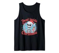 Funny Xmas Skeleton Graphic. Dead Inside But It's Christmas Camiseta sin Mangas