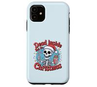 Funny Xmas Skeleton Graphic. Dead Inside But It's Christmas Carcasa para iPhone 11