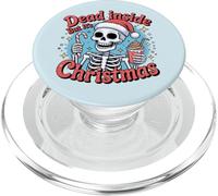 Funny Xmas Skeleton Graphic. Dead Inside But It's Christmas PopSockets PopGrip para MagSafe