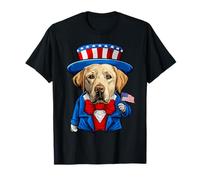 Funny Yellow Lab Dog 4 de julio Labrador Retriever Camiseta
