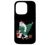 Funny Yeti Christmas Tree Lights Bigfoot Xmas Sasquatch Boys Carcasa para iPhone 14 Pro
