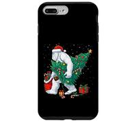 Funny Yeti Christmas Tree Lights Bigfoot Xmas Sasquatch Boys Carcasa para iPhone 7 Plus/8 Plus