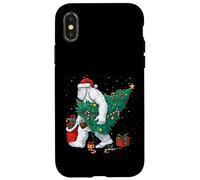 Funny Yeti Christmas Tree Lights Bigfoot Xmas Sasquatch Boys Carcasa para iPhone X/XS
