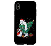 Funny Yeti Christmas Tree Lights Bigfoot Xmas Sasquatch Boys Carcasa para iPhone XS MAX