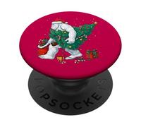 Funny Yeti Christmas Tree Lights Bigfoot Xmas Sasquatch Boys PopSockets PopGrip Adhesivo