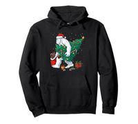 Funny Yeti Christmas Tree Lights Bigfoot Xmas Sasquatch Boys Sudadera con Capucha