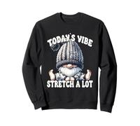 Funny Yoga Graphic With Meditation Gnome For Sports Teacher Sudadera