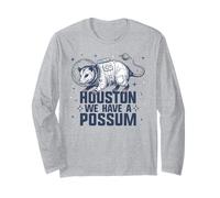 Funny Zarigüeya Astronaut - Juego de Palabras de zarigüeya Houston Space Trash Cat Manga Larga