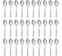 Funnydin - Juego de 48 cucharas de té de 5.9 pulgadas, cucharas para té, café, pasteles, postres y ensaladas, aptas para lavavajillas, cucharas de iniciación de cubiertos, cuchara de postre, cuchara