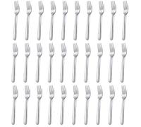 Funnydin Juego de tenedores de acero inoxidable de 36 piezas, cubiertos de 7.1 pulgadas para cena, mesa, pastel y postre, apto para lavavajillas, cocina doméstica y restaurante