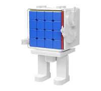 FunnyGoo MoYu cubo robot MF8966 cubo aula MFJS Meilong 4 4x4 rompecabezas mágicos dados pegatinas con forma de robot blanco soporte de pantalla