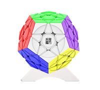 FunnyGoo YongJun YJ YuHu M V2M 12 Superficie Megaminx Dodecaedro Cubo 3x3 Gigaminx 3x3x12 megaminx Cubo, con un Soporte de Cubo Stickerless